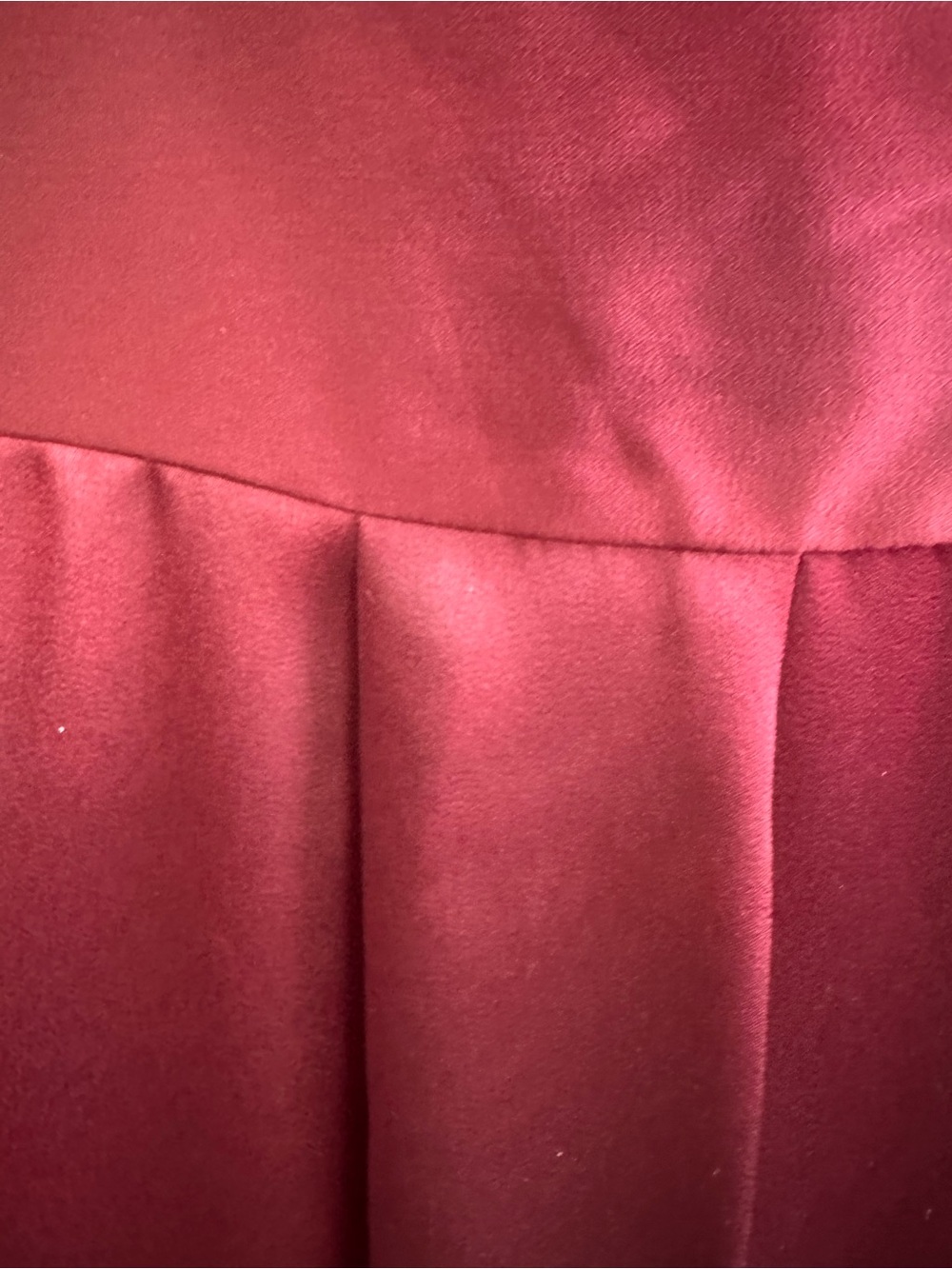 cleo Deep Wine Satin Button-Front Blouse - Picture 5 of 6